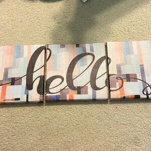 “Hello” wall decor